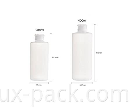Transparante vulbare lege lege plastic cosmetische squeezeerbare flessen met flip cap toner lotion douchegel shampoo fles